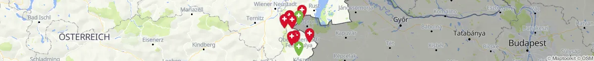 Map view for Pharmacies emergency services nearby Neckenmarkt (Oberpullendorf, Burgenland)